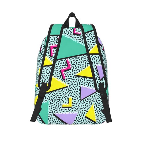 GVGOAGL Retro 80s 90s 80'S 90'S Fashion Backpack for Girls Boys Women Lightweight Canvas Bookbag Casual Daypack for Travel Outdoor Camping, 15 Inches
