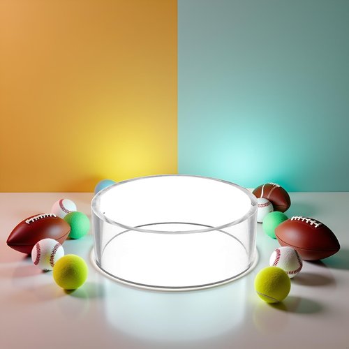Transparent Acrylic Display Stand Clear Holder，Be used for Memorabilia Display and Storage Plastic Round Display Stands for Golf Ball Baseball Softball Tennis Football Ball Storage Holder Rack