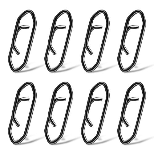 Darlingao 50 Pcs Speed Clips for Fishing Lures, Fishing Speed Clips, Fishing Snaps Saltwater, Freshwater Stainless Steel, Fishing Quick Clips, Fishing Clips Quick Change, Small Size