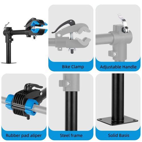 Urban Deco Bike Repair Stand Bench Mount Bike Stand Wall Mounted Bike Work Stand Bicycles Maintenance Rack Bike Clamp for Road Mountain Bike,Road Bike