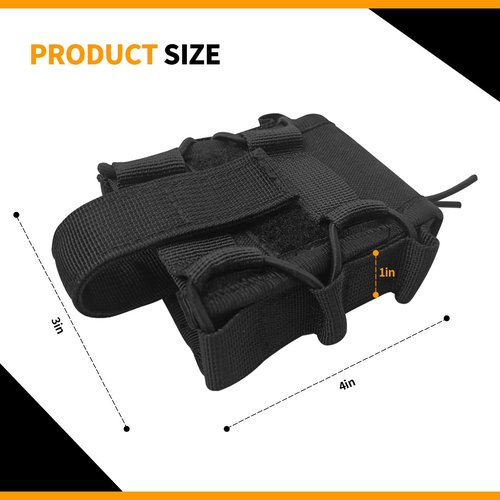 Handcuff Holster，Holder Pouch for Duty Belt Police Vest, Open-Top Handcuff Case Fits ASP Hinged Chain Folding Rigid Handcuffs with Compatible Various Work Belts