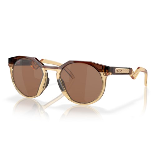 OAKLEY HSTN A 009242A 924207 52MM Dark Amber/Light Curry/Prizm Tungsten Round Low Bridge Fit Sunglasses for Men for Women+ Bundle Accessory Leash Kit, Microfiber Pouch