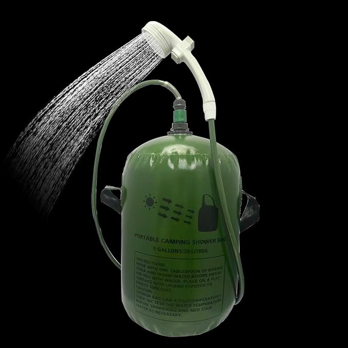 Vici 20L Portable Solar Camping Shower Bag Shower Electric Pump Tent car wash Equipment Outdoor spa Bath hot Water Bag Camping Furniture Accessories Portable Shower Pump