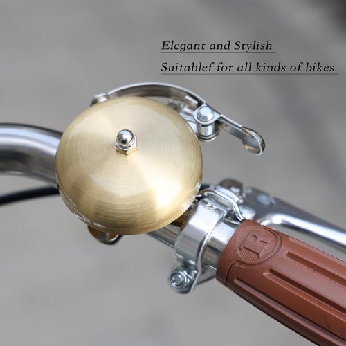 SUNNANDAEG Bike Bell Bicycle Bell for Adult Bikes Brass Bike Bells Produced a Clear and Resonant Ringing Sound Fit for Handlebar 22.2-31.8mm City Bikes Cruisers Road Bikes MTB Bike Accessories