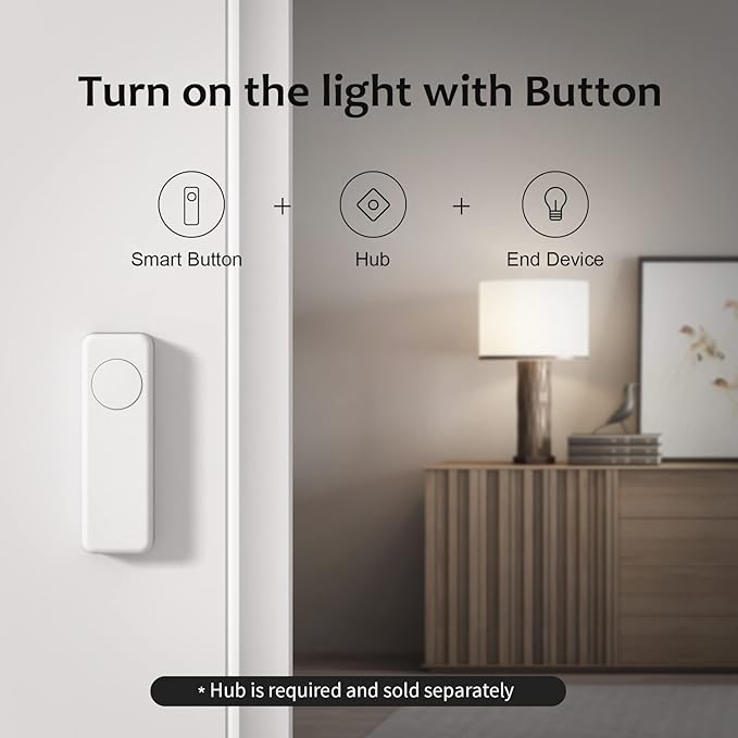 THIRDREALITY ZigBee Smart Button Blue, 3-Way Remote Control, Require Zigbee hub, Work with SmartThings, Aeotec, Hubitat, Home Assistant, Third Reality Hub, Battery Included.