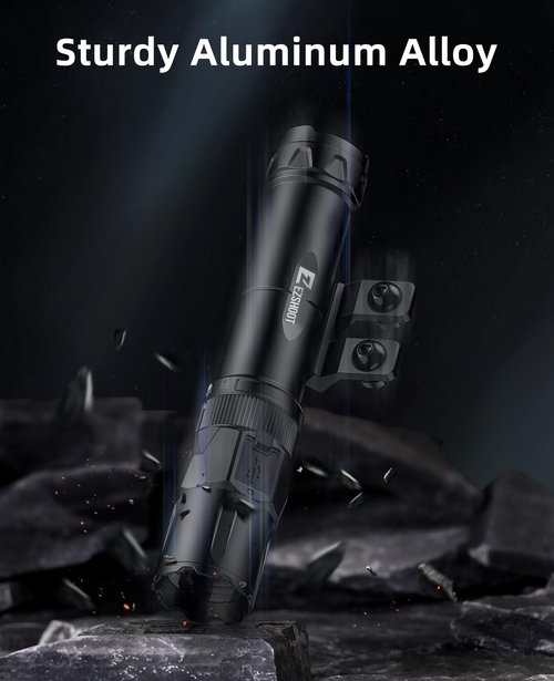 EZshoot 2500 Lumens Rifle Laser Light Combo Compatible with M-Rail, Rechargeable Ar Light Laser Combo with Magnetic Remote Switch, Tactical Rifle Flashlight with Strobe Mode for Home Defense, Hunting