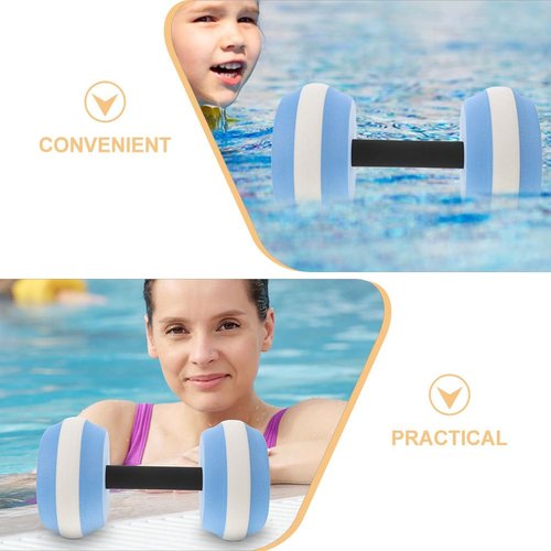 Sosoport Water Weight Dumbbell Set Water Floating Dumbbell Exercise Weight for Pool Exercise 10.2X5.5X5.5in