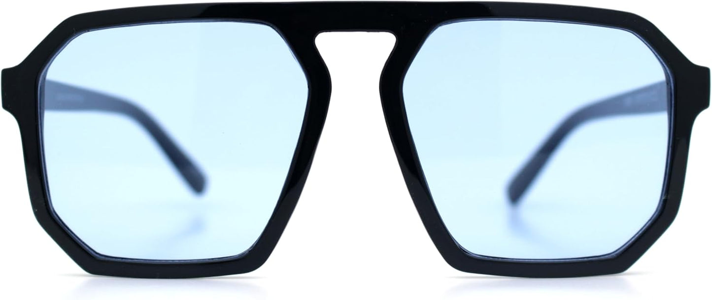 SA106 Mens Octagon Geometric Plastic Racer Mob Pilots Sunglasses