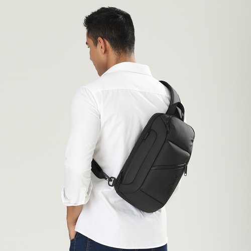 AOKING Mens Sling Bag, Waterproof Cross Body Bag Men's Shoulder Bags Crossbody Sling Backpack, Lightweight One Strap Backpack(8.3x4.7x14.2inches)