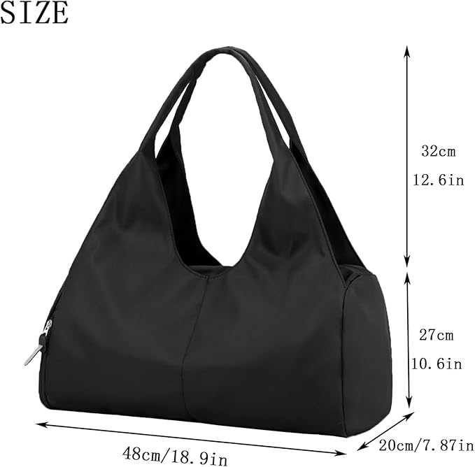 forestfish Yoga Gym Bag for Women with Shoes Compartment & Wet Dry Storage Pockets Lightweight Duffel Bag