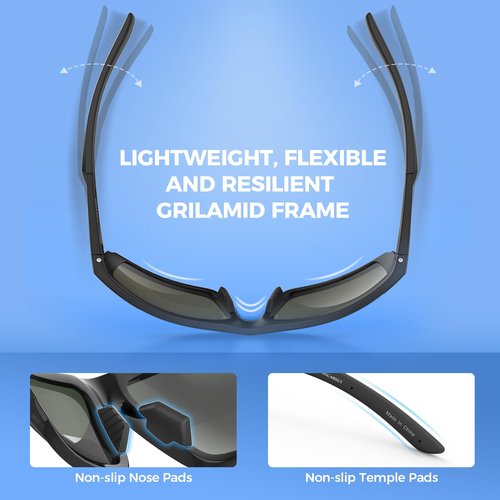 KastKing Waccamaw Bifocal Polarized Sunglasses, Bifocal x2.0 Magnifications, Polycarbonate Lenses, Full Wrap Frame Design, Sports Reader Sunglasses for Men & Women, UV400 Protection
