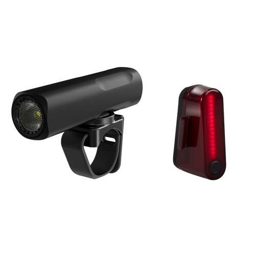 Spolite Bike Lights Set, Aluminium Alloy Body, High Lumen LED Front and Rear Lights, for Night Riding, Easy to Mount