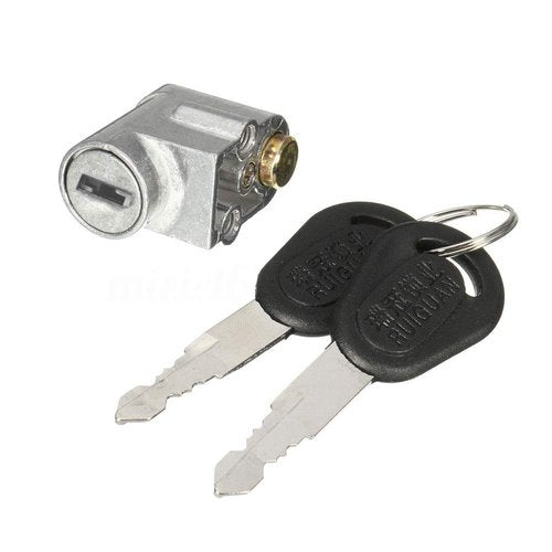 1Pcs Electric Bike Battery Box Safety Lock Portable Anti-Theft Key Lock Battery Cylinder Lock for Motorcycle Electric Bike Scooter E-Bike with 2 Keys Light Weight(Silver)