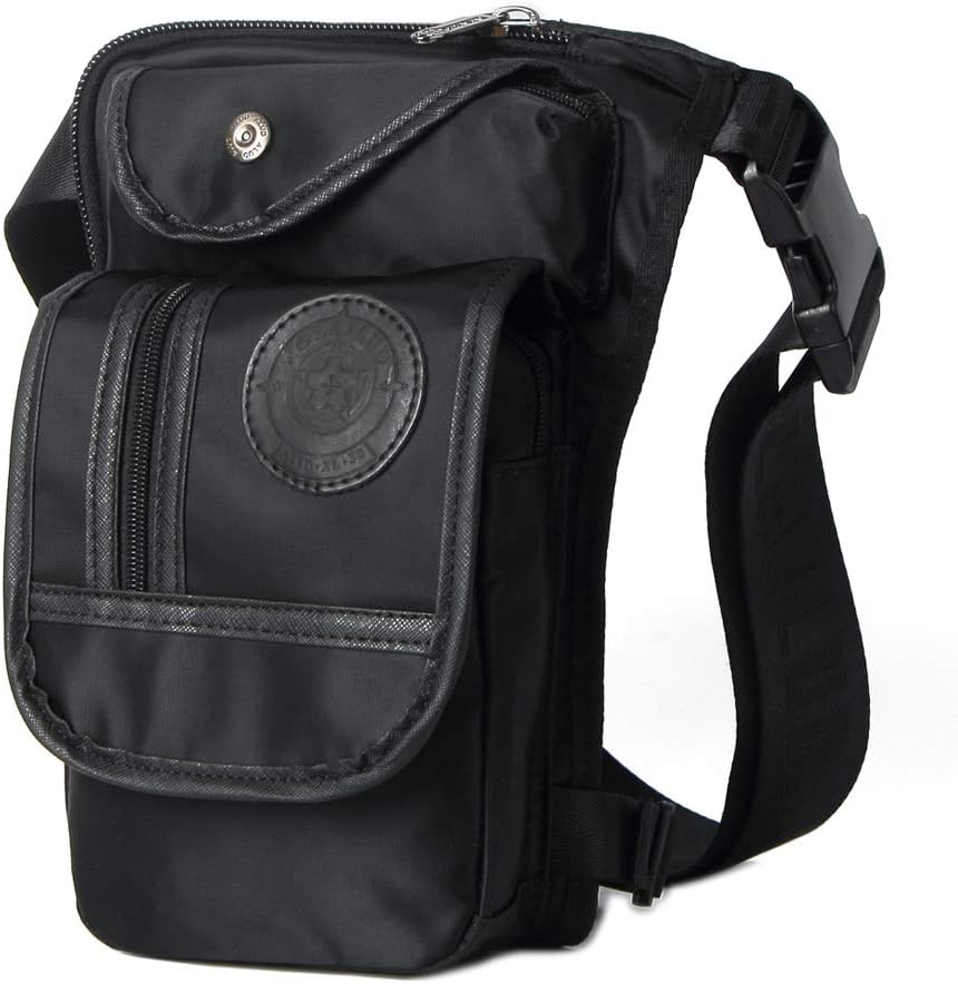 Nylon Drop Leg Bag Hiking Waist Pack for Men Women Tactical Motorcycle Bike Cycling Riding Travel Outdoor Sports Fanny Pouch