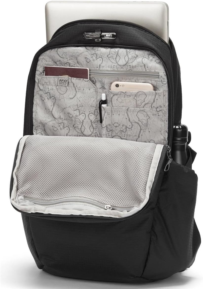Pacsafe Vibe 25L Anti Theft Travel Pack Casual Daypack, Black