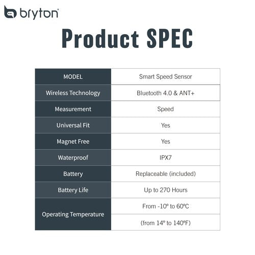 Bryton Bike Sensors - Speed Sensor
