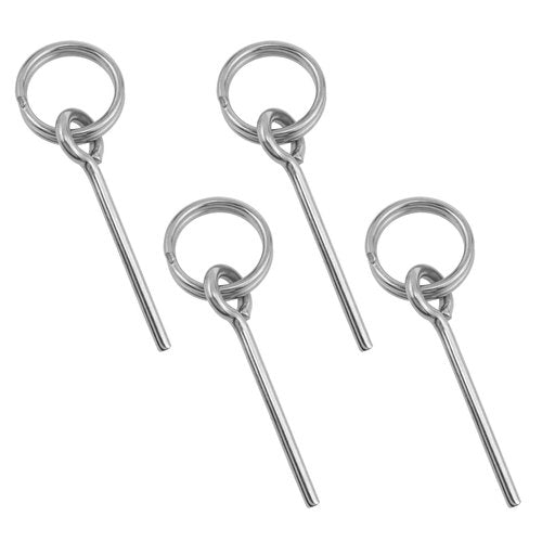PIYANYO Stainless Steel Tent Latch and Ring Replacement Tent Fittings Suitable for Outdoor Camping, Hiking, Fishing and Travel Tent Accessories 4pcs