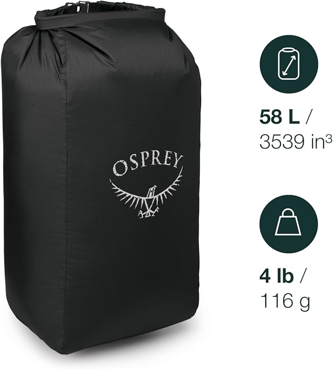 Osprey Ultralight Protective Backpack Liner, Black, Medium