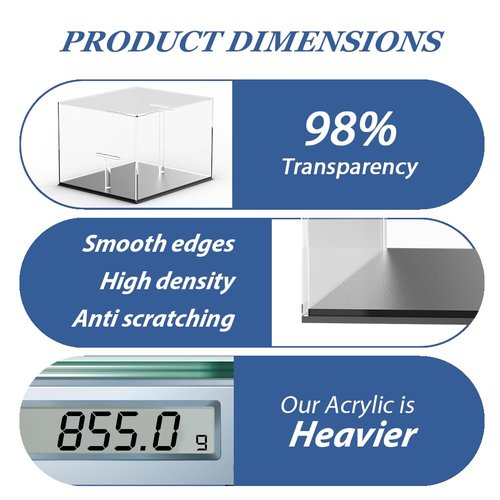 Chordobe Acrylic Hat Display Case - Baseball Cap Display Stand - UV Protection Football Soccer Hat Cabinet Storage Cover