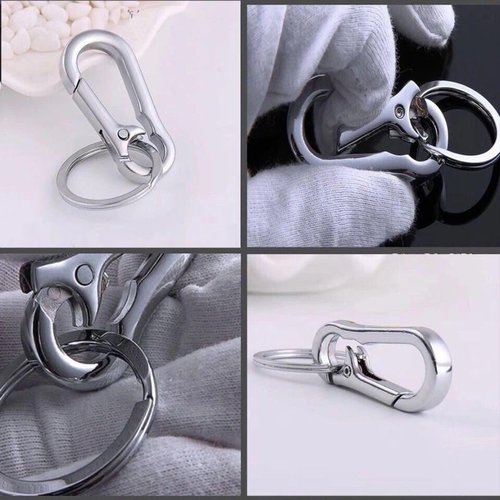 PuddingStation Small Keychain Rings, Metal Key Carabiner Clip, For Purse Hook, Car Keychain, Paracord Keychain Lanyard, Men and Women Key Fob