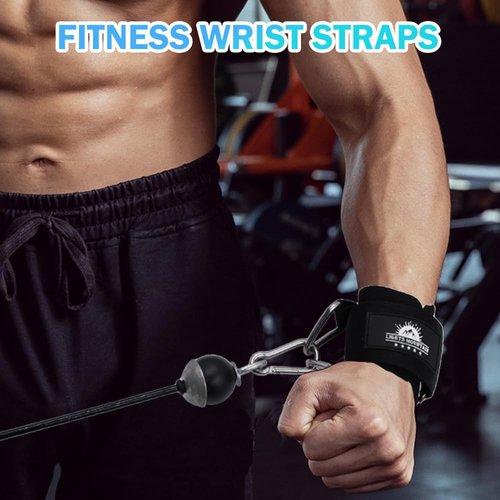 Lights Mountain Wrist Cuffs for Cable Machines – Padded & Adjustable Straps for Lateral Raises, Tricep Pushdowns & Strength Training