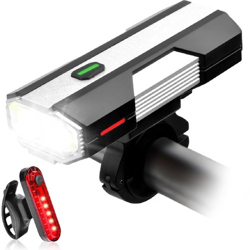 Voph Bike Lights, 6+4 Modes Rechargeable Type-C Bike Light for Night Riding, Anti-Dazzle High Lumen LED Bike Lights Front and Rear, Bicycle Light Set Front and Back for Kids, Road, Cycling, Biking