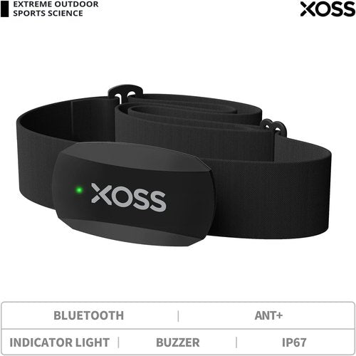 XOSS X2 Chest Strap Heart Rate Monitor Bluetooth 4.0, IP67 Waterproof Heart Rate Tracker Sensor, Wireless Heart Rate with Chest Strap Health Accessories