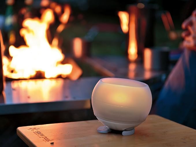 Snow Peak's Hozuki Lantern, Snow, ES-070WH, Made in Japan, Lifetime Product Guarantee, Lightweight, Compact for Camping or Backpacking, Camping Light, One Size