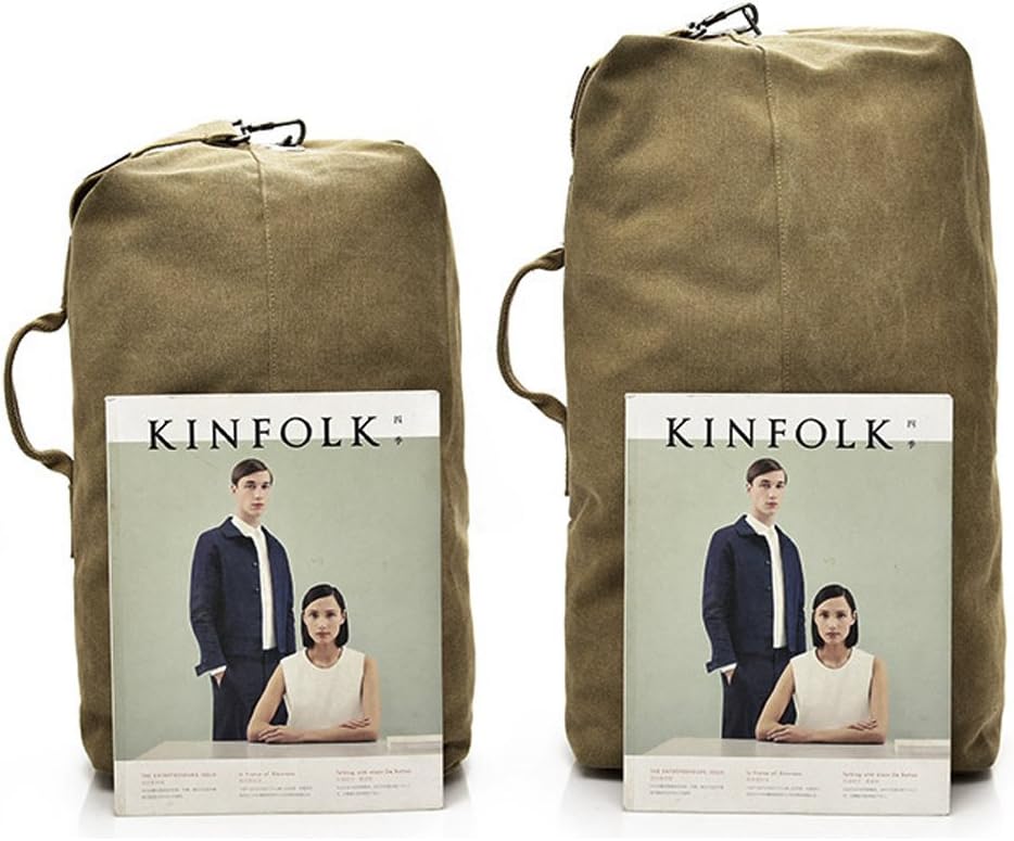 Military Duffel Bag Top Load Double Strap Canvas Backpack Army Travel Big Size