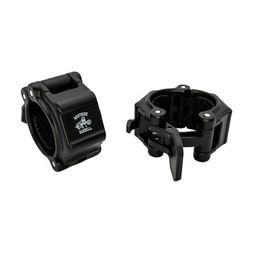 Westside Barbell Bar Clamps - Pair of Quick Release Locking Collars Weight Clips Fit 2 Inch Olympic Barbell for Weightlifting Powerlifting Bodybuilding Strongman Crossfit