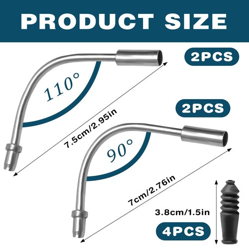Bike V Brake Noodle Cable Guide Set, with 4 Pcs Bicycle Brake Cable Guide Pipe, and 4 Pcs Rubber Boots, for Mountain and Road Bicycles