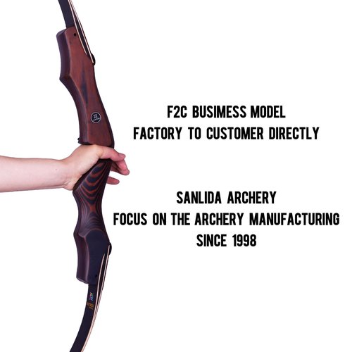 New Sanlida Hermit X8 Standard ILF Takedown Hunting Recurve Bow for Adults and Hunters, 60 Inch Wooden Recurve Bows Package for Outdoor, Hunting and Practice 25-60Lbs RH Only (40Lbs)
