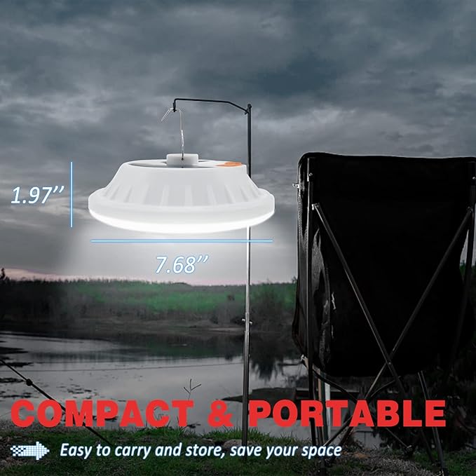 Solar Camping Lantern, BaishenglinMotor LED Solar USB Rechargeable Portable LED Lanterns Flashlights with Remote Control for Indoor Outdoor Home Emergency Power Outage Hurricane Supplies 2-Pack