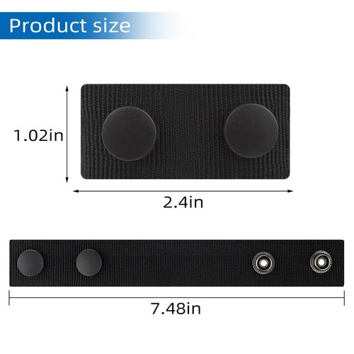 TKYPZY 4 Pcs Duty Belt Keepers Police Security Tactical Belt Keeper with Double Snaps Military Equipment Accessories Fixing Security Police Belt Law Enforcement Accessories Duty Belt Holder (Black)
