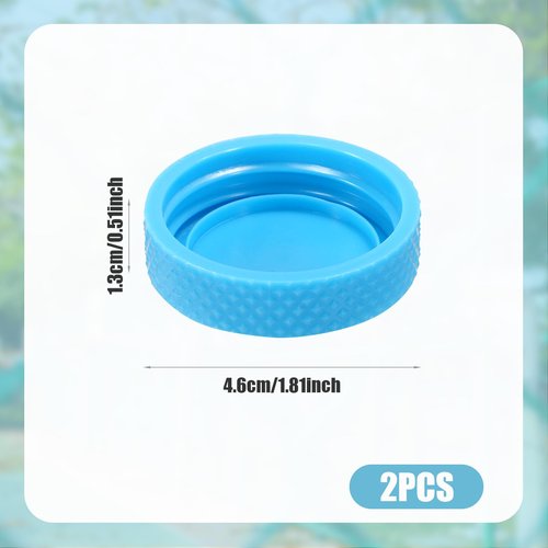 PEUTIER 2pcs Cap Lids, Water Bottle Cap Lid Replacement Water Bottle Accessories for Cirkul Water Bottle Plastic & Metal Bottles (Blue)