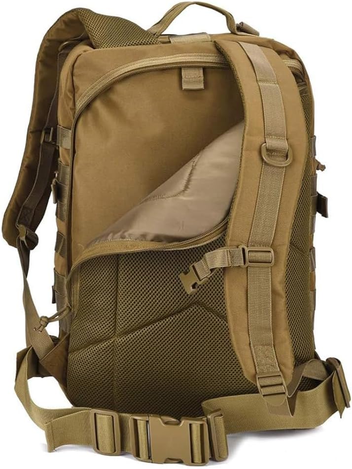 REEBOW GEAR Tactical Backpack 40L Large Army 3 Day Assault Pack Molle Bug Bag Backpacks Military Style Rucksacks (Black)