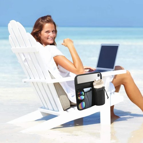 Chair Cup Holder,Beach Cup Holder,Chair Arm Organizer,Universal Water Bottle Holder for Beach Chair,Beach Chair Cup Holder Attachment.