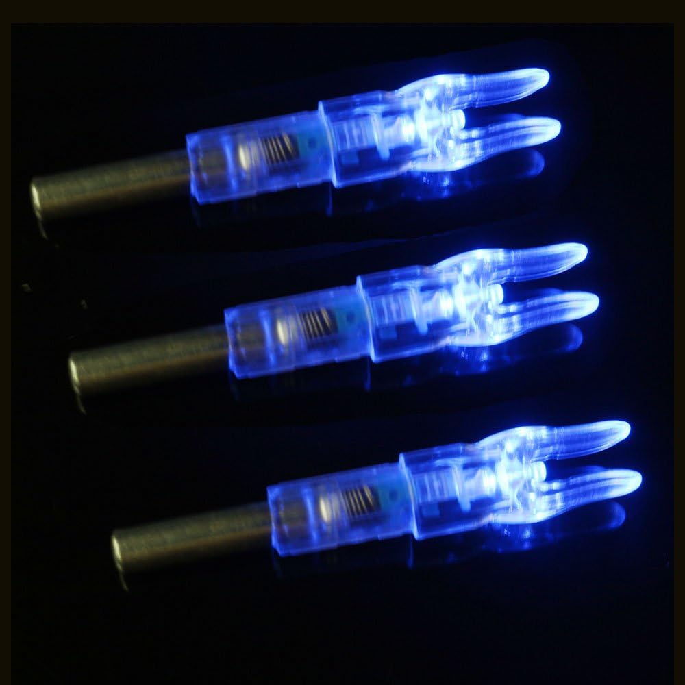 S Lighted Nocks for Arrows with .244 Light up Knocks Turn on Automatically When Shoot 6-Pack