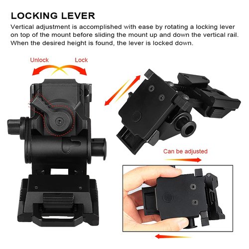 CANIS SPORT INC New Metal L4G24 Night-Vision arms Mount+POM Reinforced Upgraded Version Night Vision Bridge for pvs14 Support 2 Optical Night Visions or 1 Digital Night Vision (UK Standard)