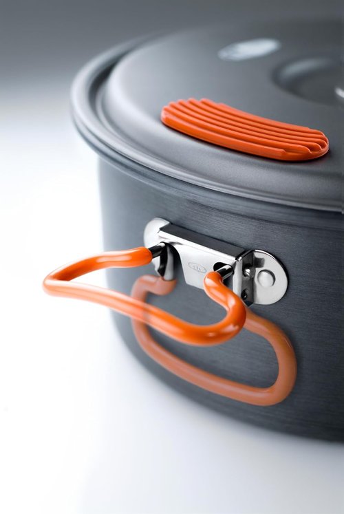 Halulite Aluminum Camping Pot - Lightweight Hard Anodized Cookware with Lid & Folding Handle