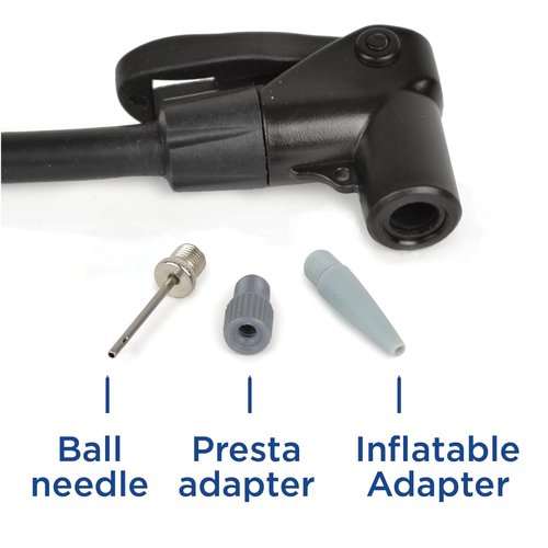 Zefal Little Big Air Universal Foot Floor Pump – Portable, 80 PSI Bike Tire & Ball Pump – Compact, Lightweight, Fits Schrader & Presta Valves, 1.15 lb