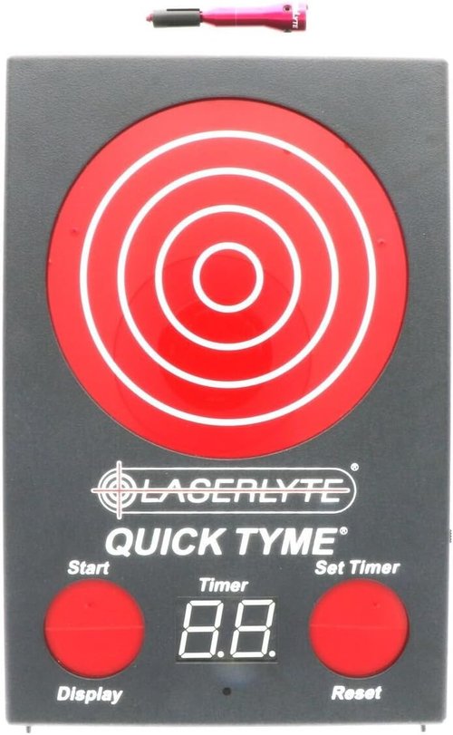 LaserLyte Quick Tyme Laser Trainer Target with Point of Impact Display and Timed Games for Reactive Laser Shooting and Dry Fire Practice