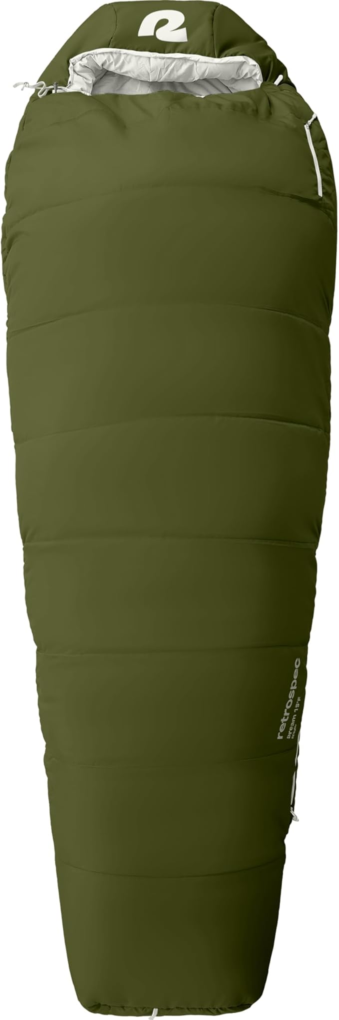 Retrospec Dream Sleeping Bag - 5, 15, 30 Mummy for Camping, Insulated Cold Weather, Lightweight Stuff Sack, Water-Resistant, Adjustable Draw Cords, Adult