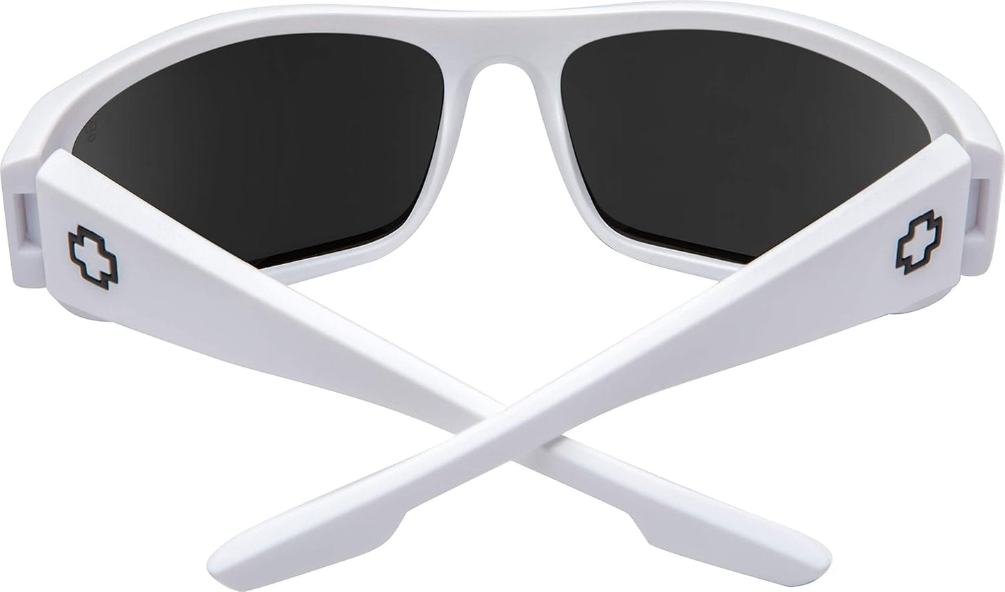 SPY Optic Piper, Rectangular Wrap Sunglasses, Color and Contrast Enhancing Lenses