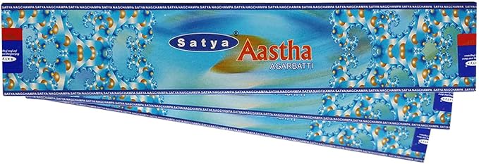 Satya AasthaIncense Sticks for Outdoor Indoor Bedroom Worship Fragrance Stick for Positivity, Meditation, Relaxation, Yoga, Healing (15grams x 3 Packs)
