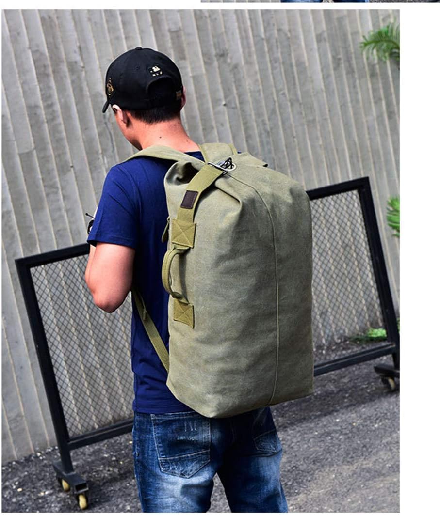 Military Duffel Bag Top Load Double Strap Canvas Backpack Army Travel Big Size