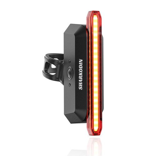 SHARKODIN Smart Bike Rear Light 60 Lumens Tail Light 230 Degree Visibility, 1000m Viewable Range, USB Rechargeable Smart Bike Break and Motion Sensing Light, for Road Gravel MTB and Urban Cyclists