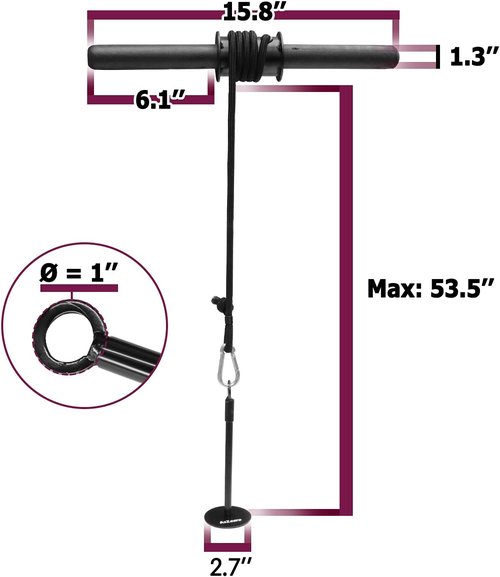 A2ZCARE Wrist and Forearm Blaster – Wrist Roller and Forearm Roller - Perfect for Strength Training and Workout – Fit 1-inch Standard Weight Plates