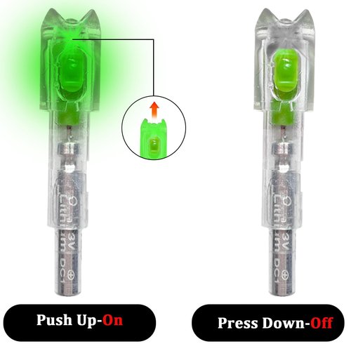sntxmy 6-Pack Crossbow Lighted Nocks Lights Up Automatically with 4 Sizes (.285/.297/.300/.305”) Bushings.