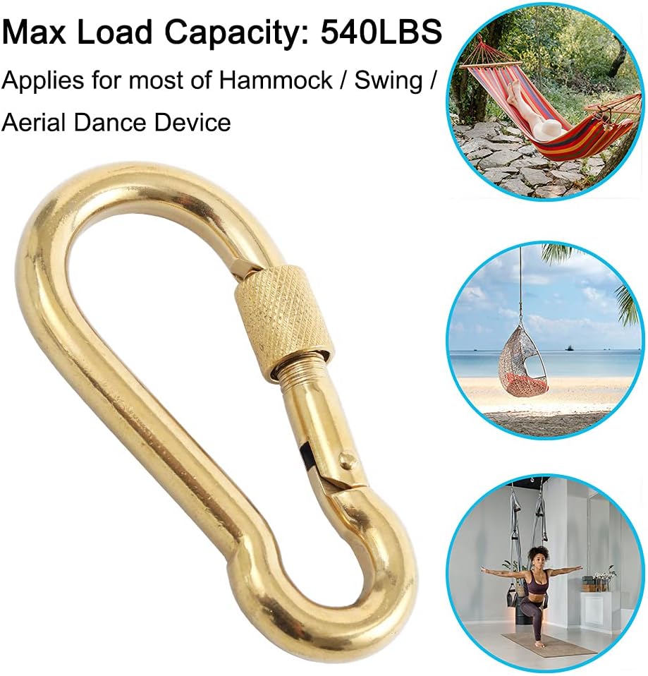 PROND Locking Carabiners, Heavy Duty Carabiner, 316 Stainless Steel Screw Lock Carabiner Hooks